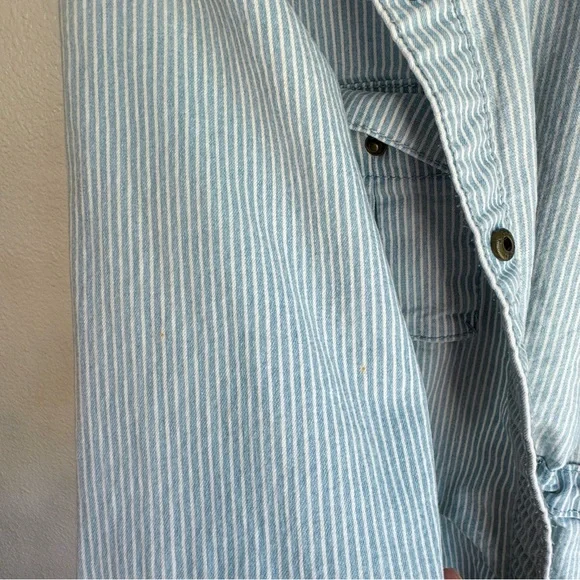 Blue and white striped utility jacket - Picture 5 of 5